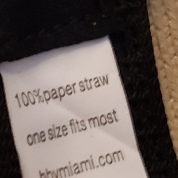 HBY Miami 100% Paper Straw Hat with Chin Strap - Picture 11 of 11
